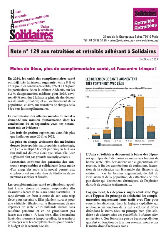 Note Unirs 129 mai 2025 1